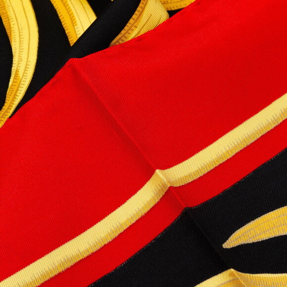 HERMES Authentic Red Silk Scarf - Picture 8 of 10